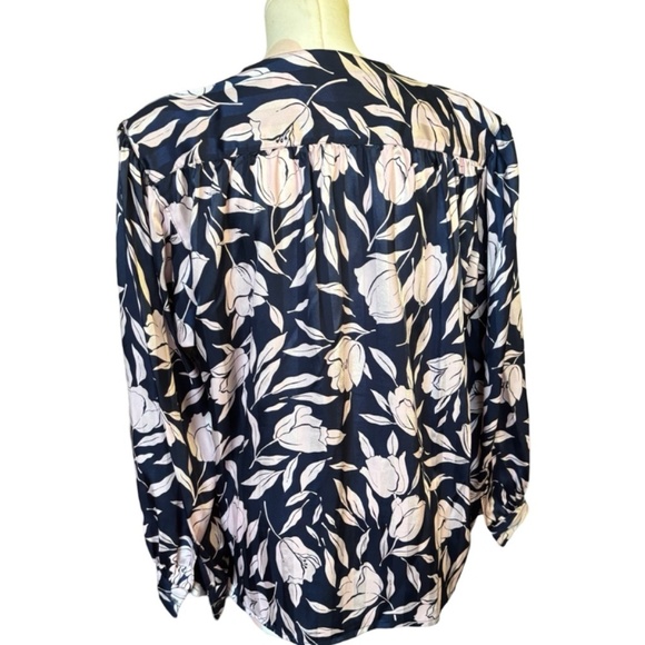 Vintage 90's Evan Picone  Navy Blue and Pink Floral skirt Set - Large - Picture 8 of 11